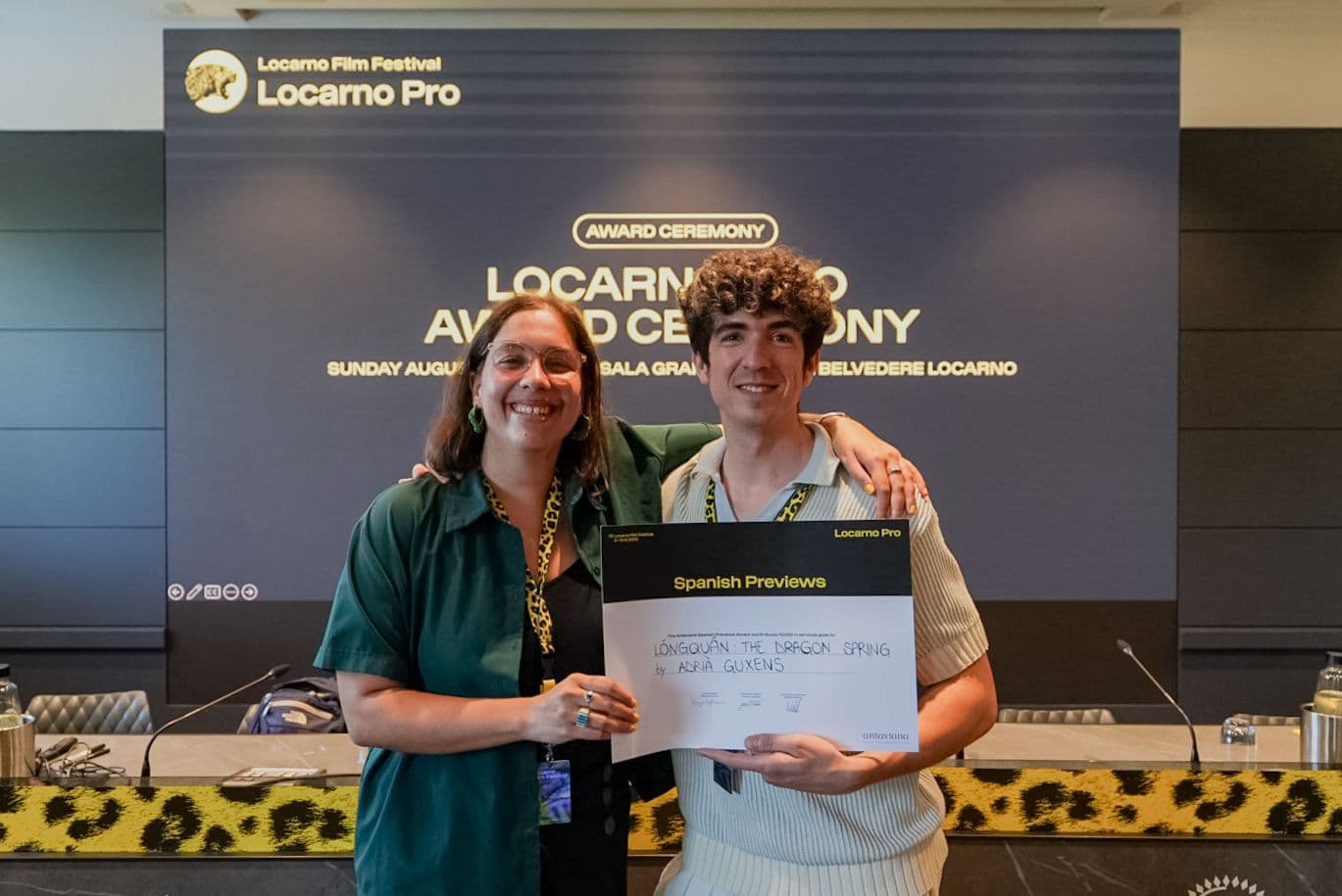 Adrià Guxens recoge el premio work in progress en los Locarno Pro Spanish Previews