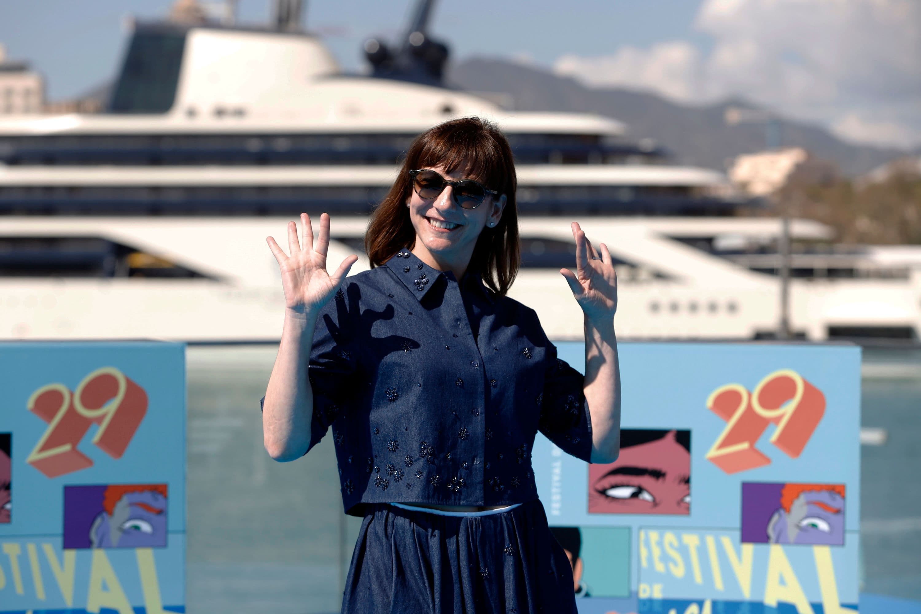 La actriz Malena Alterio posa en el photocall de la serie 'Cochinas' durante el 29 Festival de Málaga, en marzo de 2026