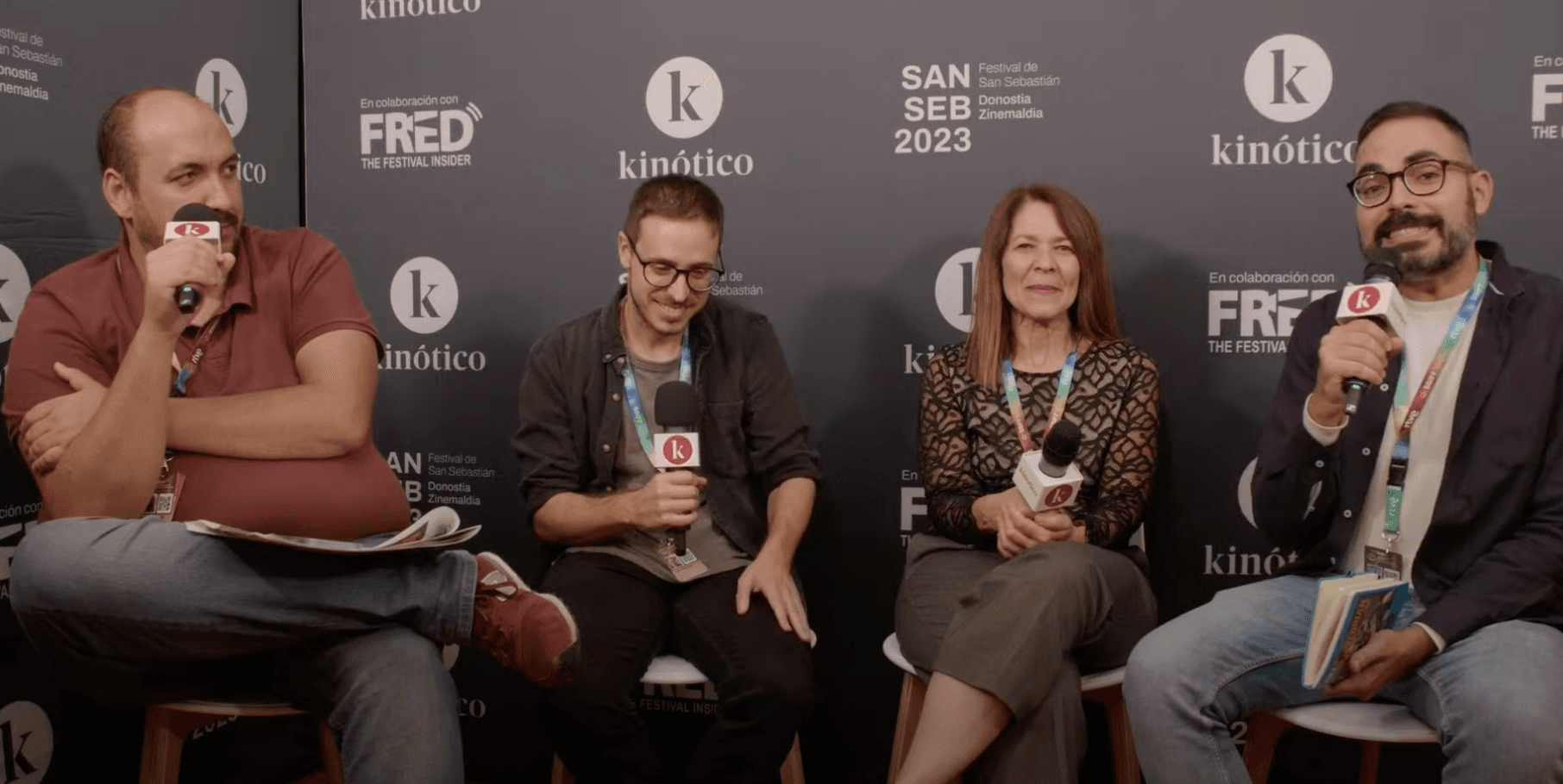 Dani Mantilla, Francesc Miró, Janina Pérez Arias y David Martos, en el Festival de San Sebastián