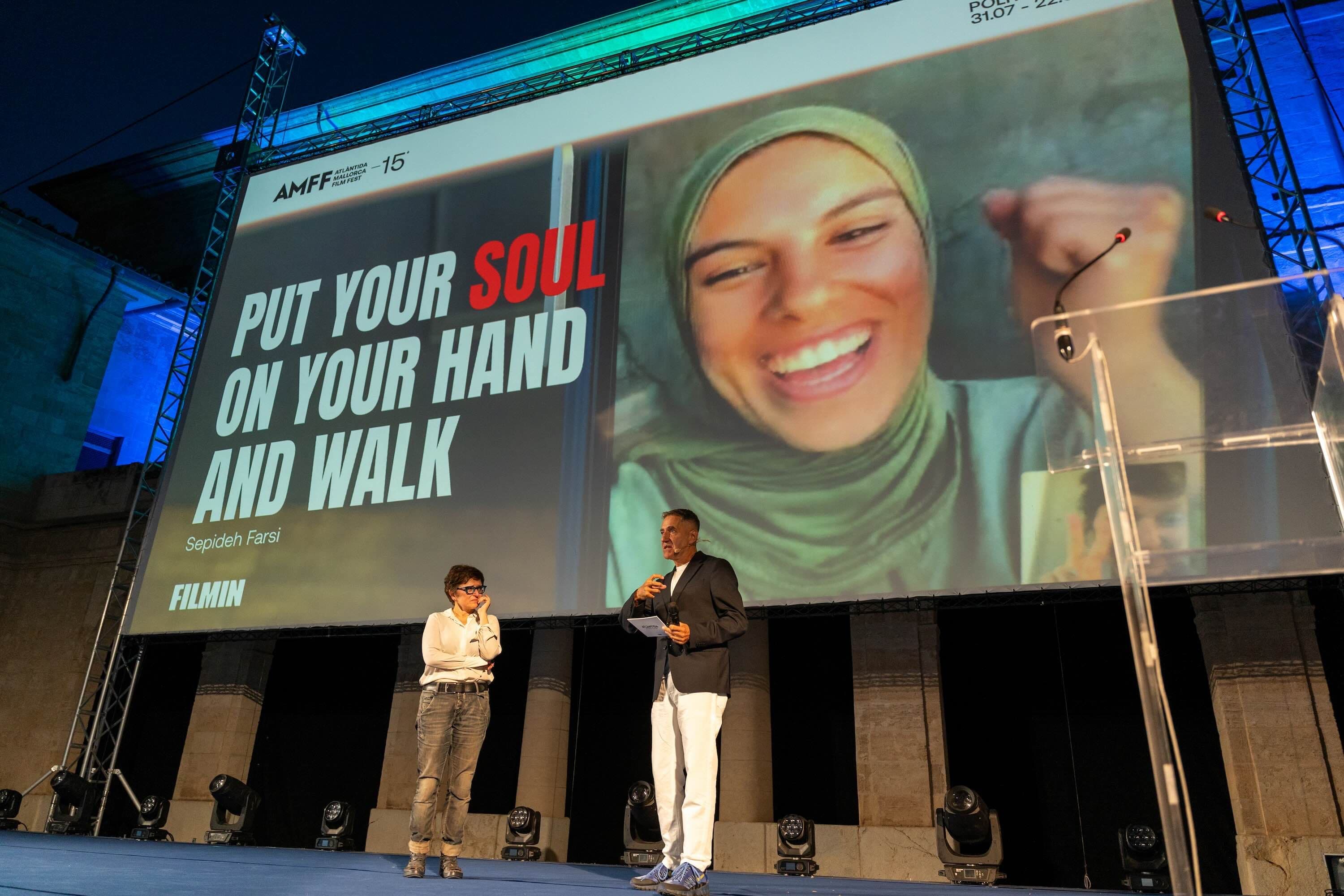 Presentación de 'Put your soul on your hand and walk', el documental de Sepideh Farsi, en el Atlàntida Mallorca Film Fest