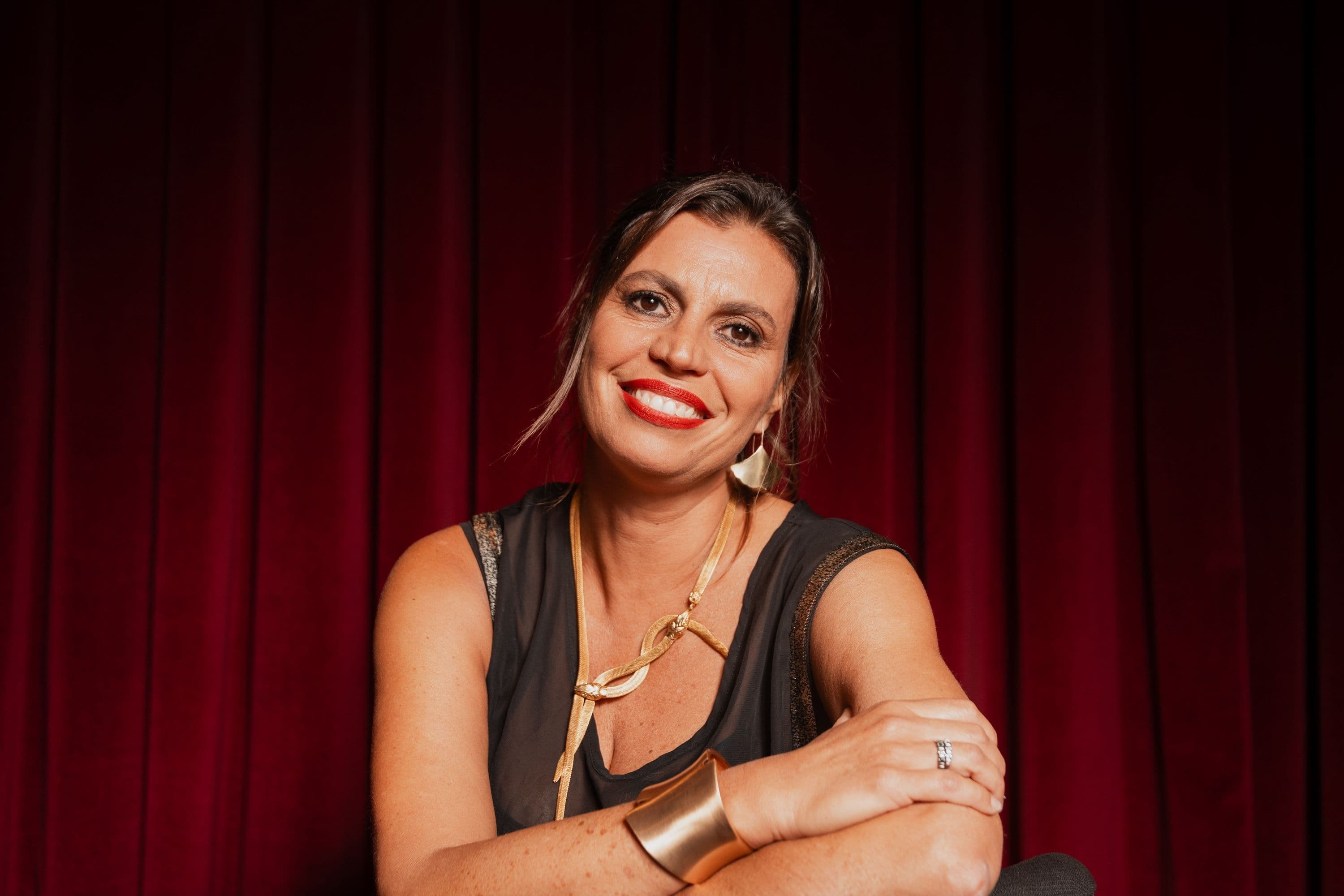 Retrato de la productora uruguaya Agustina Chiarino en el Festival de Málaga, en marzo de 2024