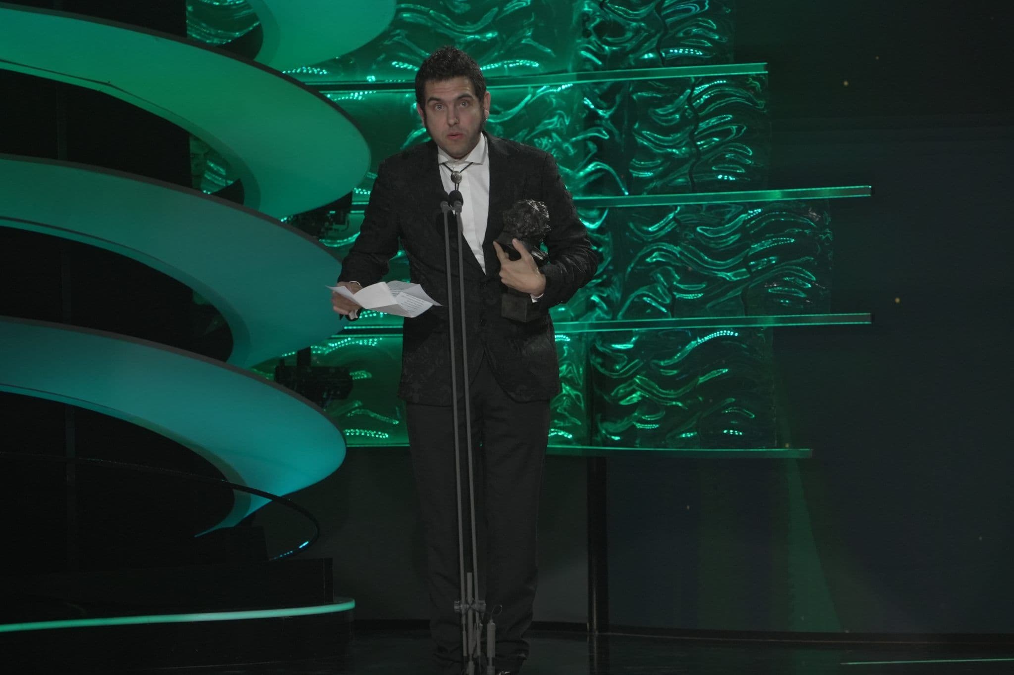 Javier Macipe agradece el Goya a la Mejor Dirección novel por 'La estrella azul'