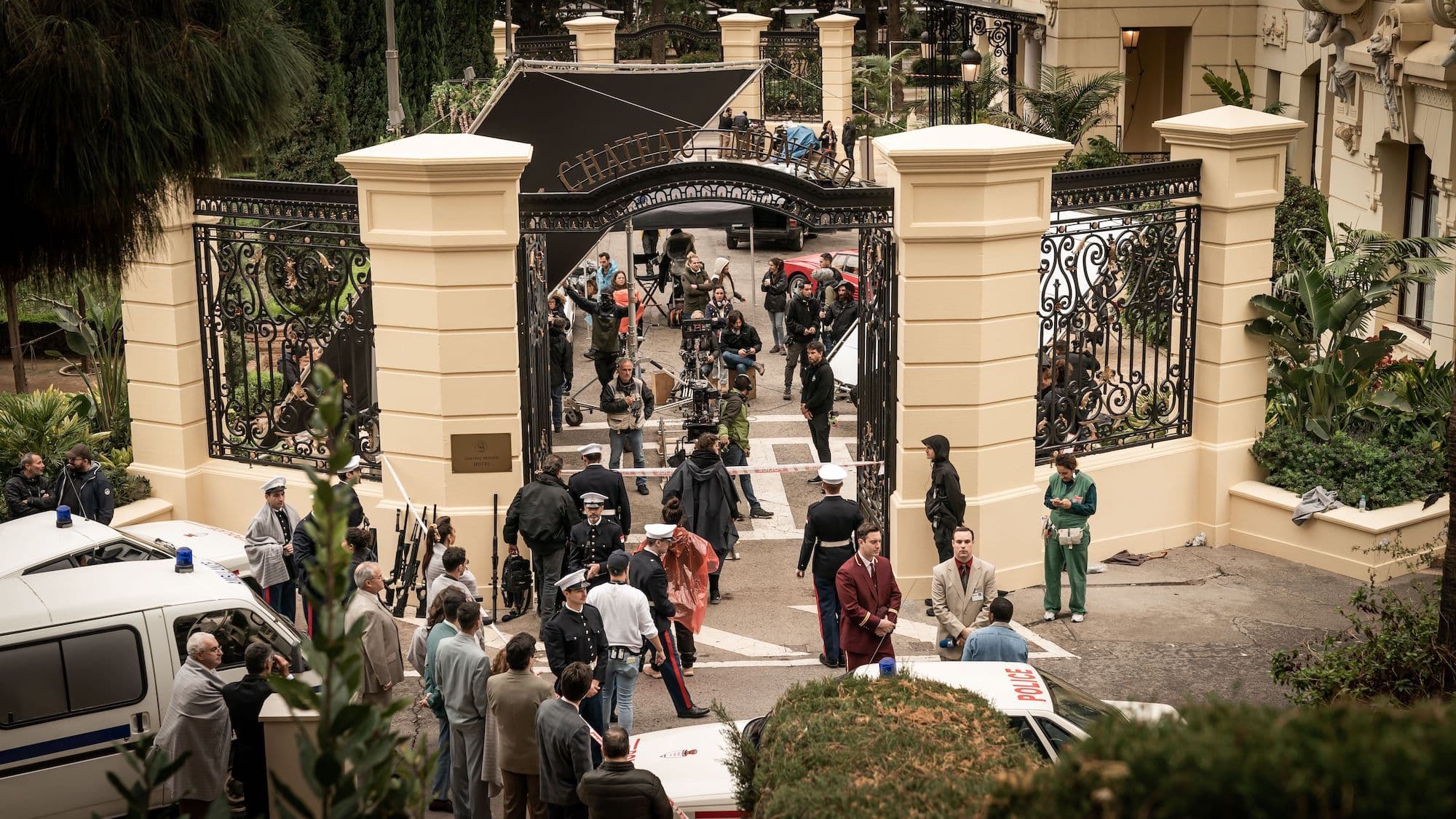 Foto del rodaje de 'Los Farad' en Málaga