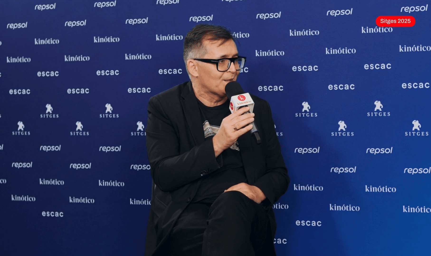 Àngel Sala, director del Festival de Sitges, en el set de Kinótico en el certamen catalán en 2025