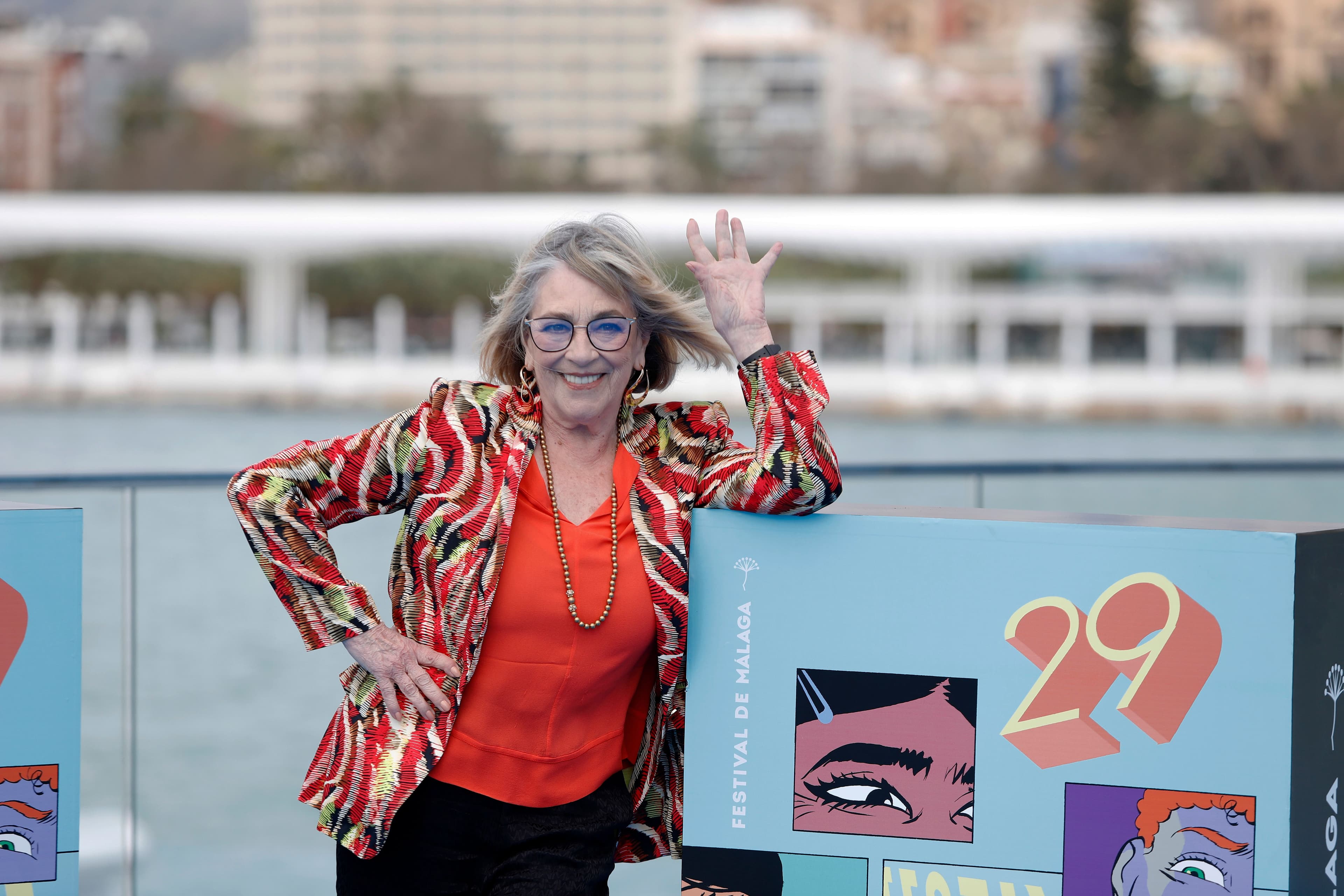 La actriz Carmen Maura posa en el photocall de 'Calle Málaga' durante la jornada de inauguración del 29 Festival de Málaga