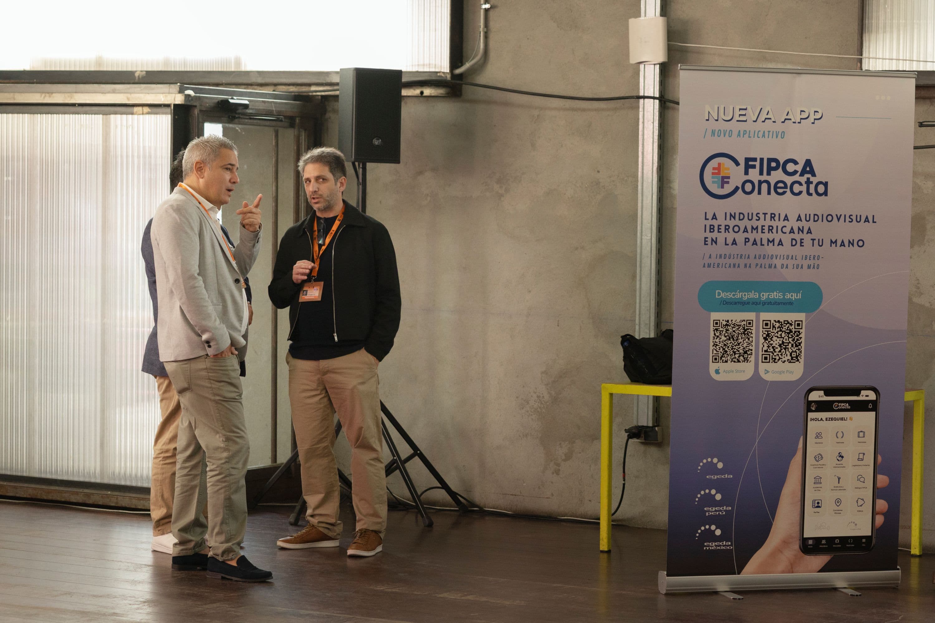 Imagen del acto de presentación de la aplicación FIPCA Conecta en la quinta edición de Iberseries & Platino Industria