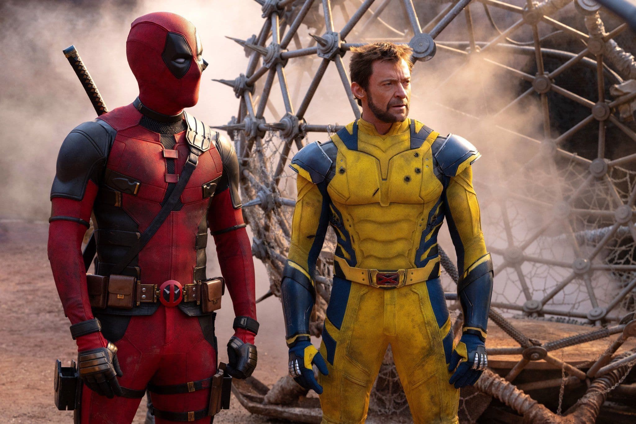 Fotograma promocional de la película 'Deadpool y Lobezno', con Ryan Reynolds y Hugh Jackman