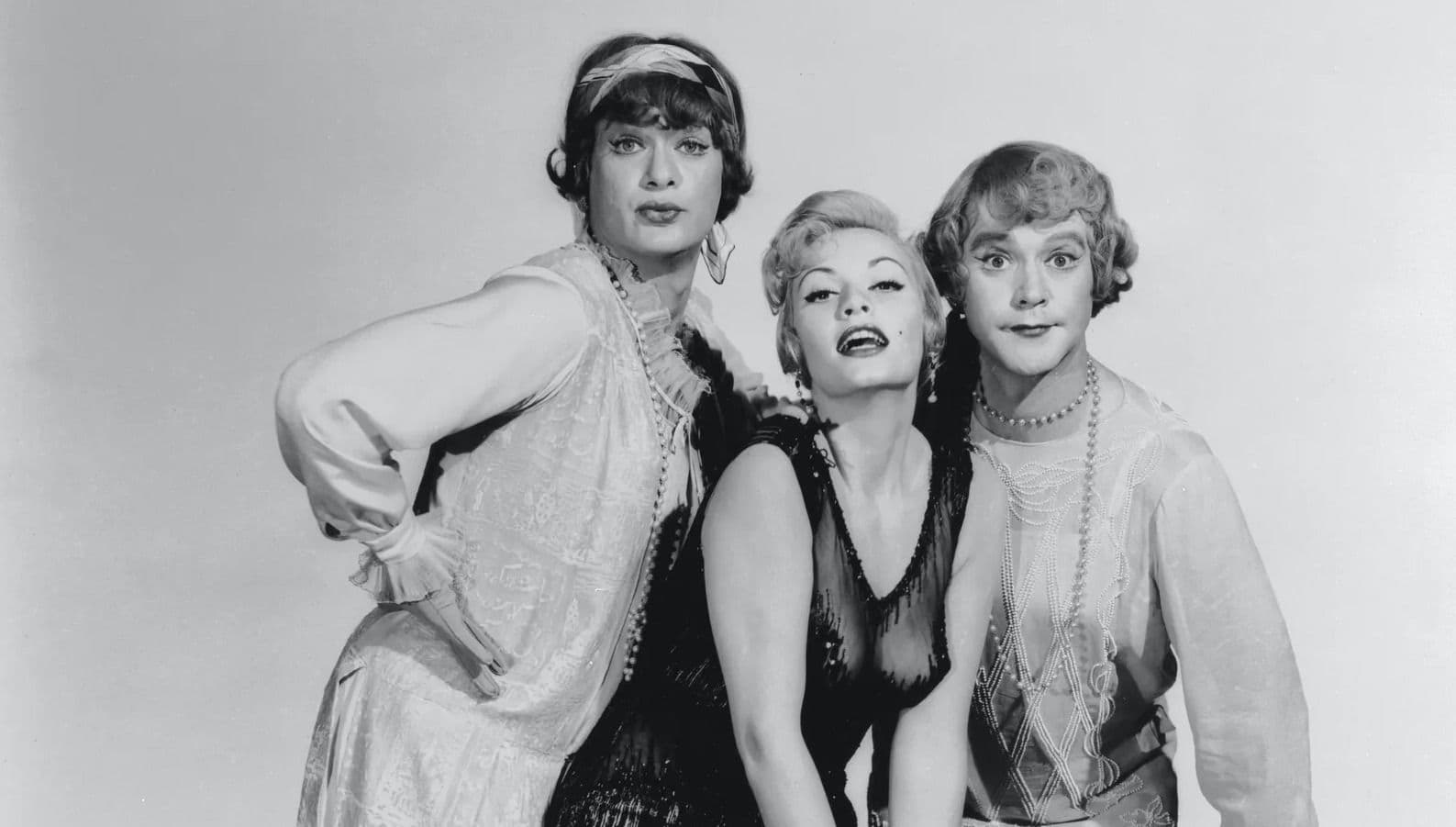 Tony Curtis, Marilyn Monroe y Jack Lemmon, en una imagen promocional de la película 'Con faldas y a lo loco'