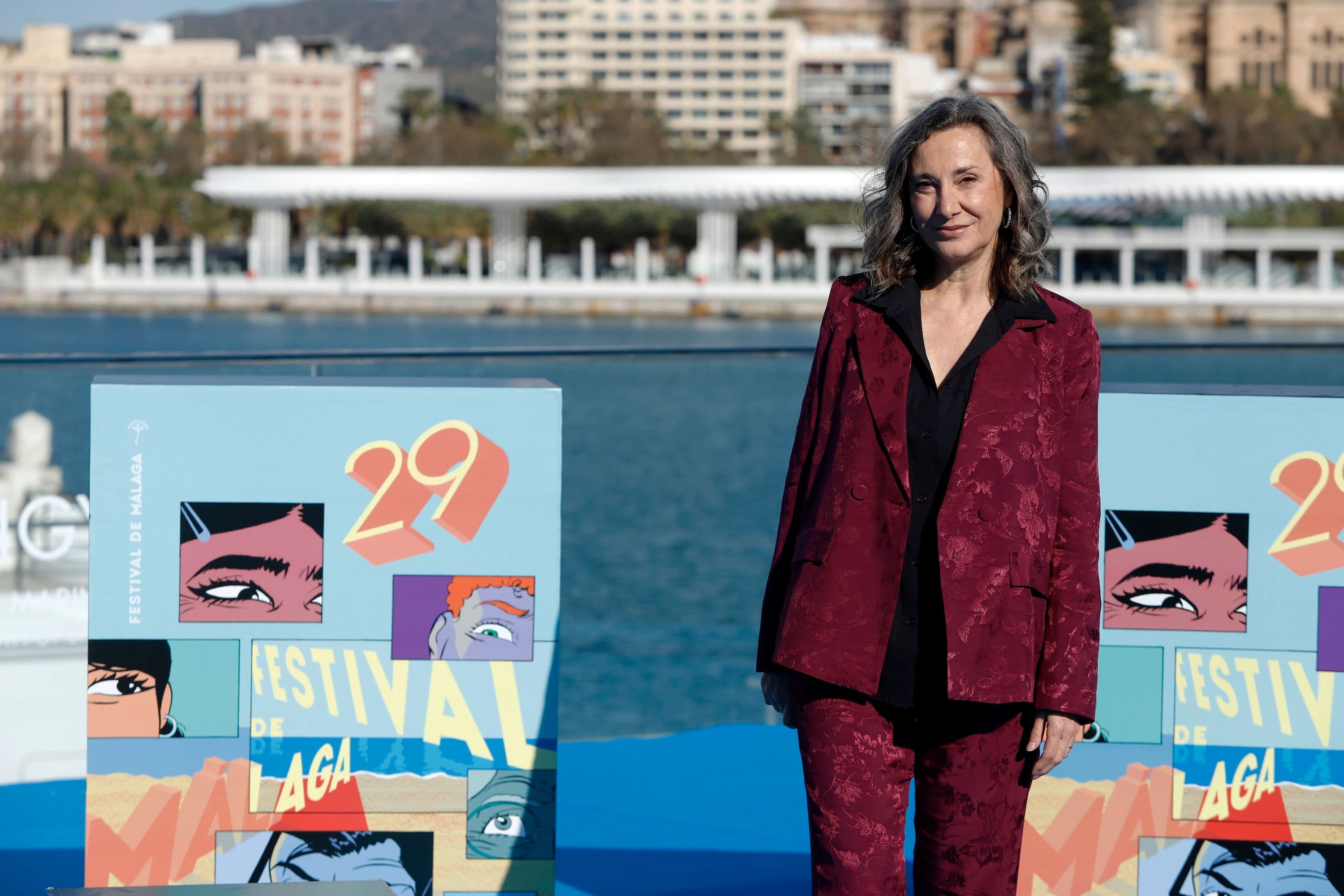 La actriz Sonia Almarcha posa en el photocall de 'Yo no moriré de amor', de Marta Matute, en el 29 Festival de Málaga