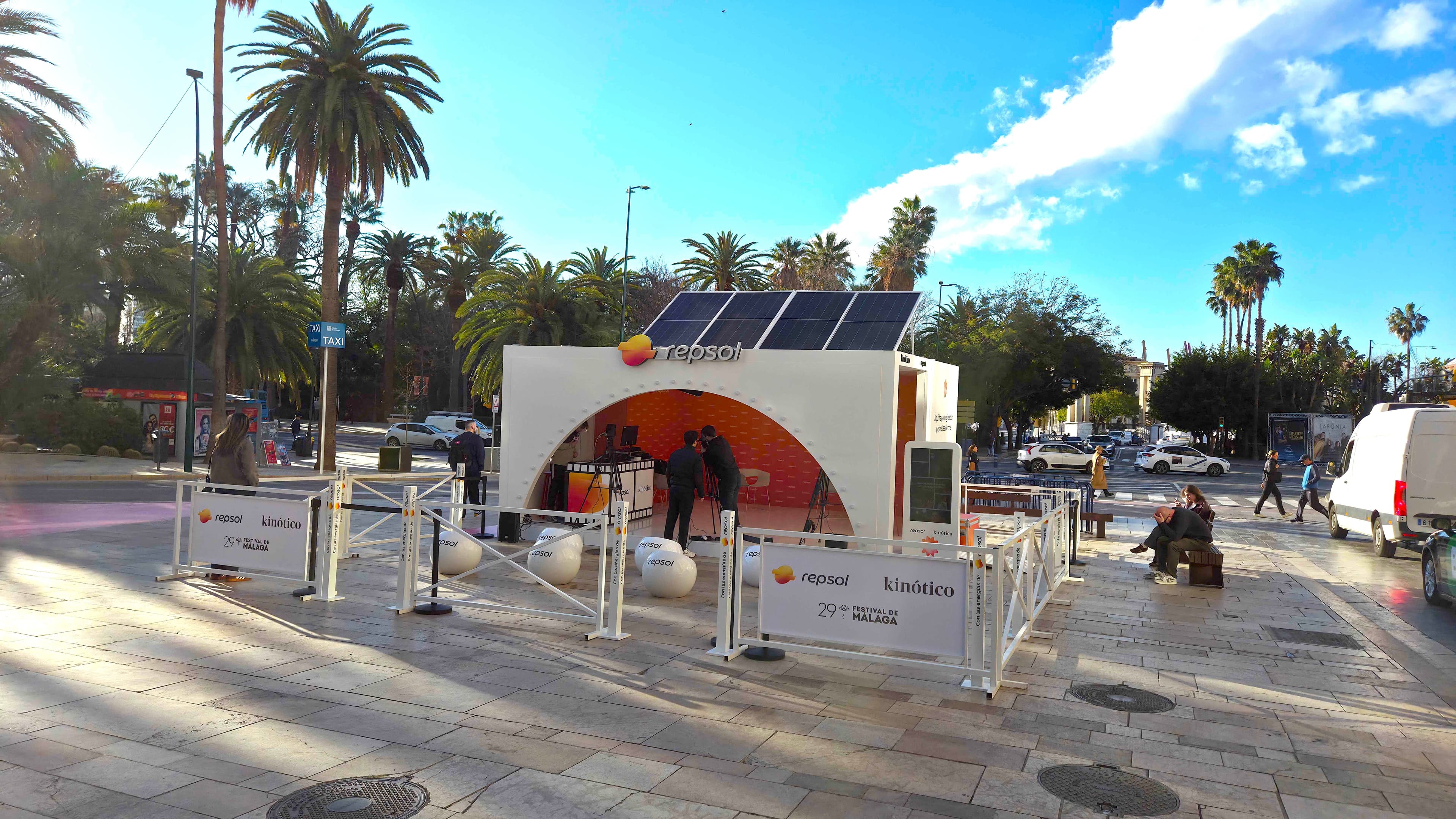 Vista panorámica del set de Kinótico, patrocinado por Repsol, en la 29 edición del Festival de Málaga