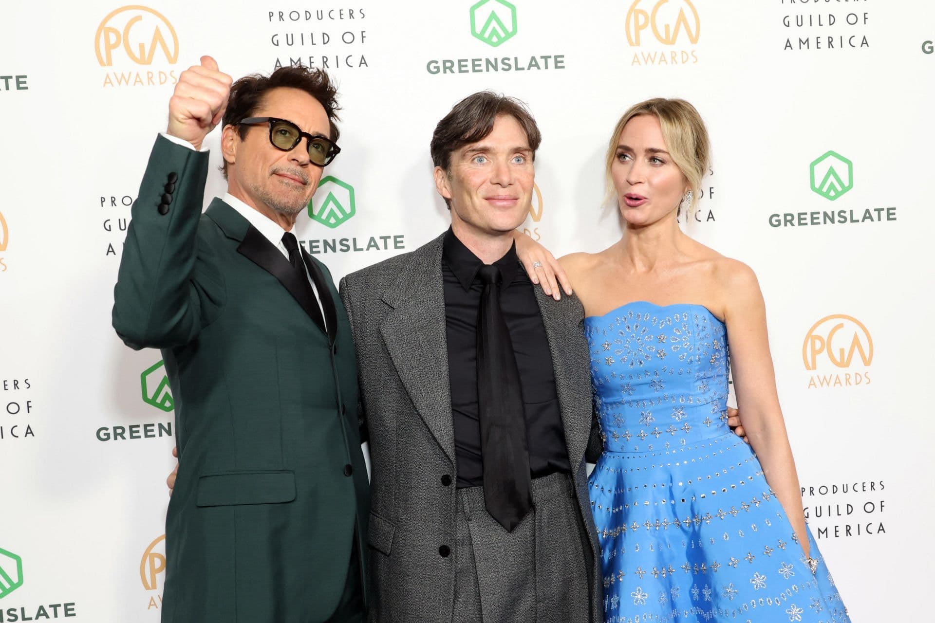 Robert Downey Jr., Cillian Murphy y Emily Blunt en la alfombra roja de los premios del Sindicato de Productores (PGA)