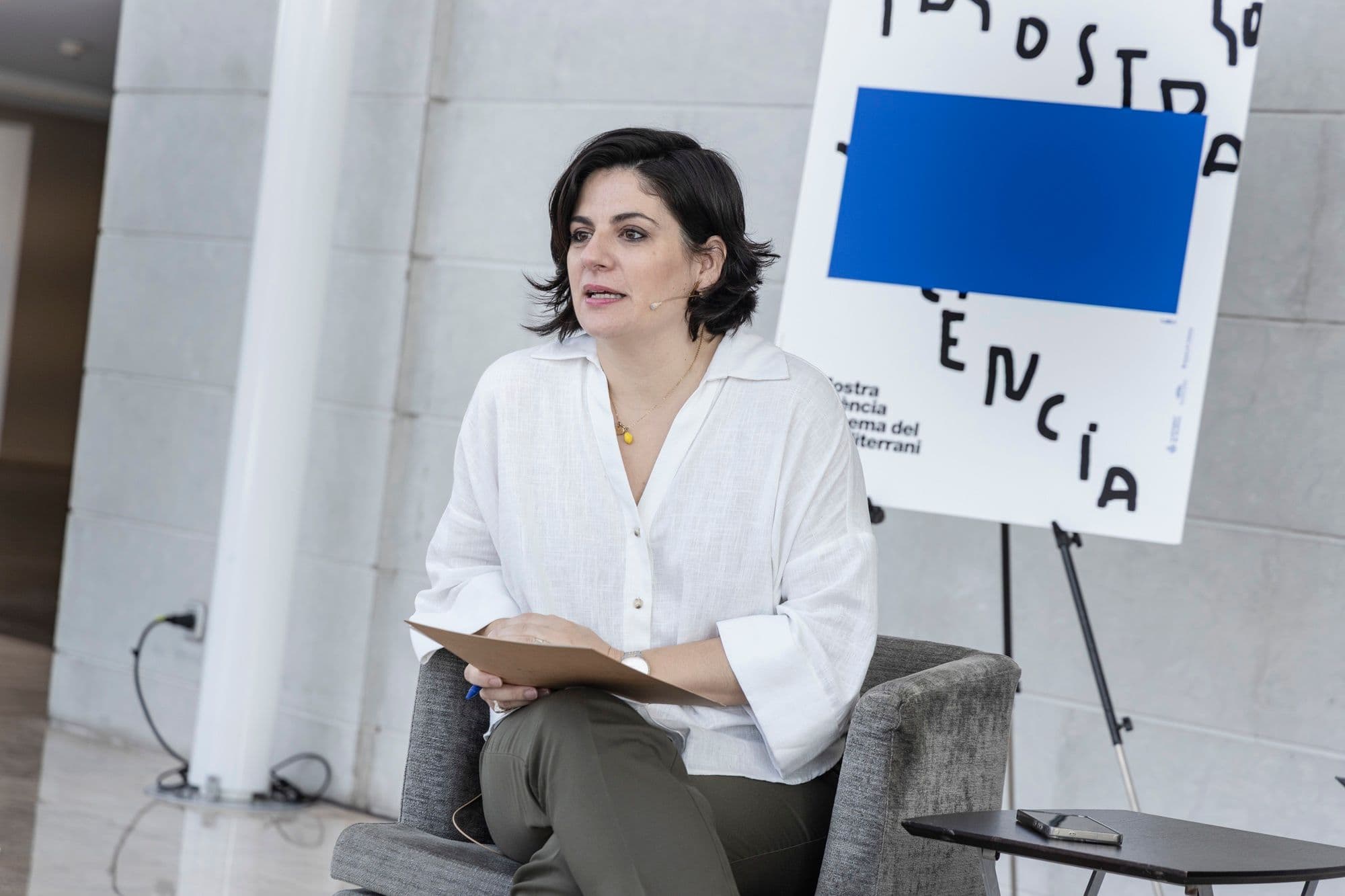Sara Mansanet, directora de la Mostra de València, durante la presentación de la 40 edición del festival