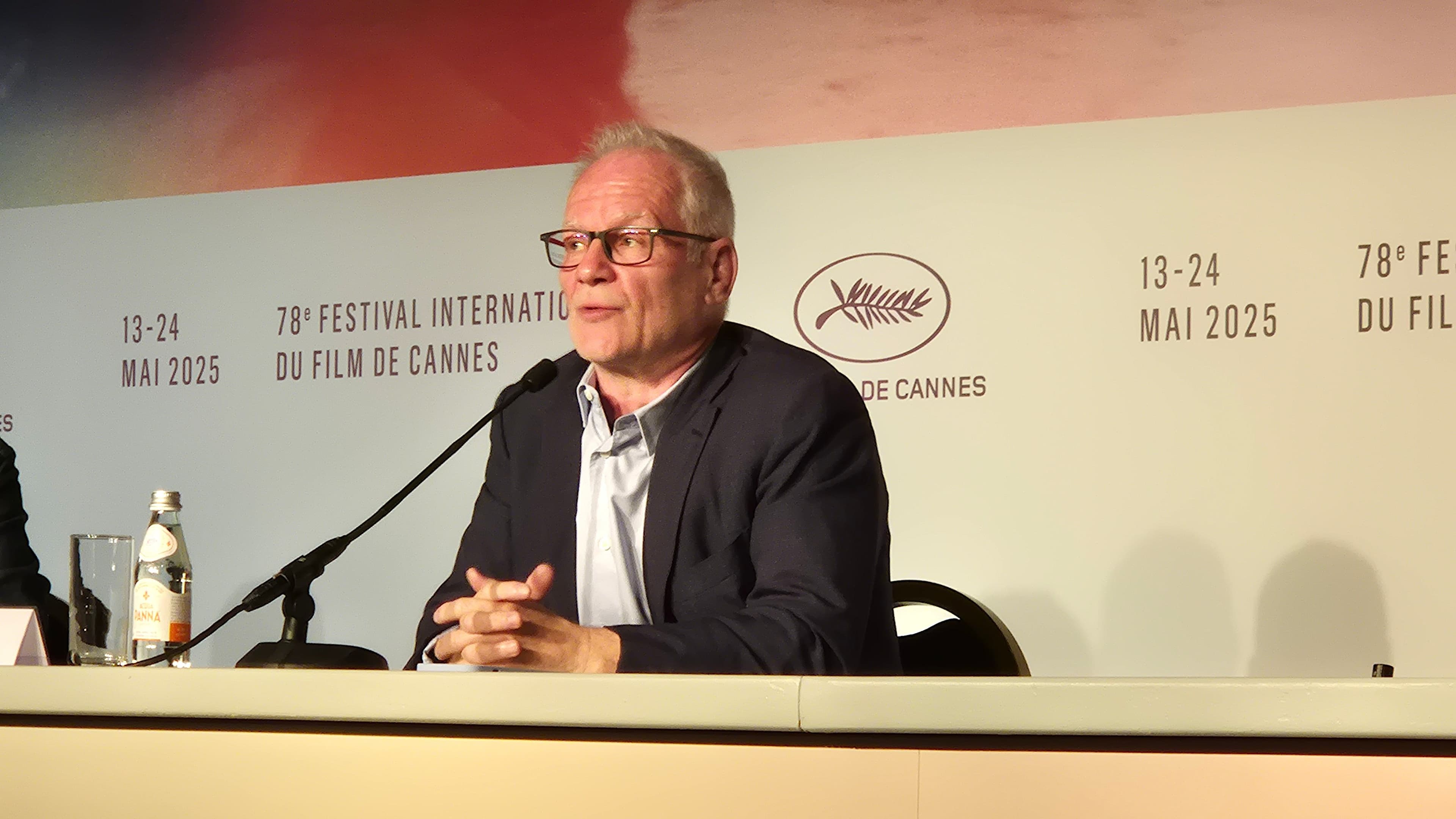 Thierry Frémaux, director artístico del Festival de Cannes, durante la rueda de prensa previa al certamen de mayo de 2025