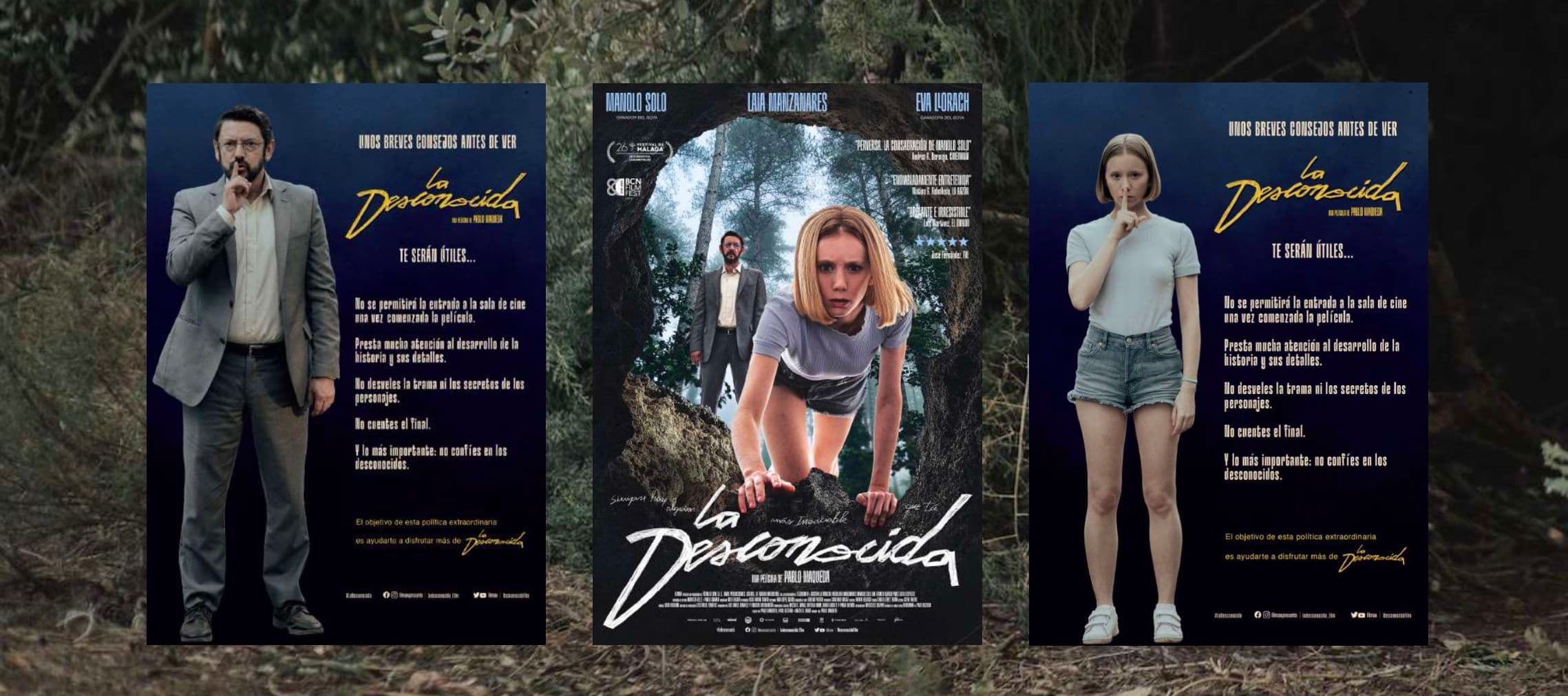 Algunos de los posters de 'La desconocida' que invitan a mantener sus secretos