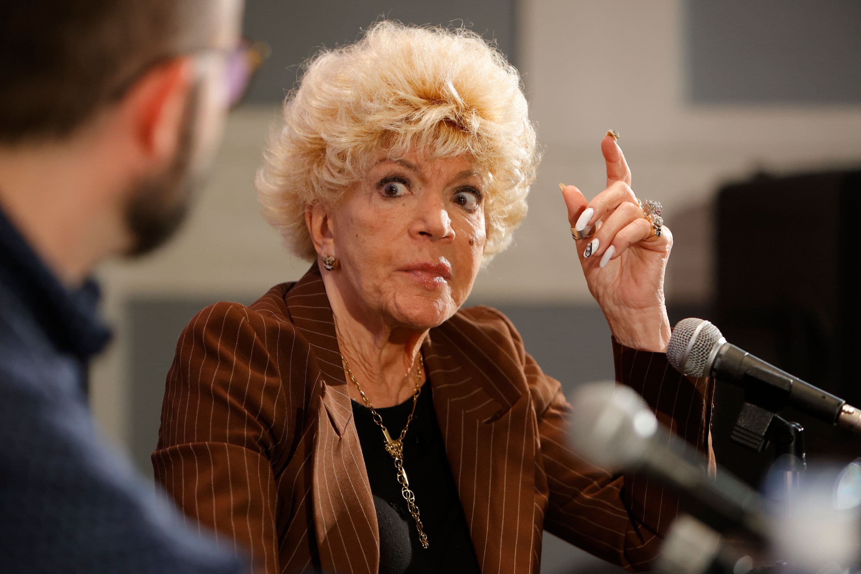 La cantante y actriz Lilián de Celis, durante una rueda de prensa en el Festival de Gijón