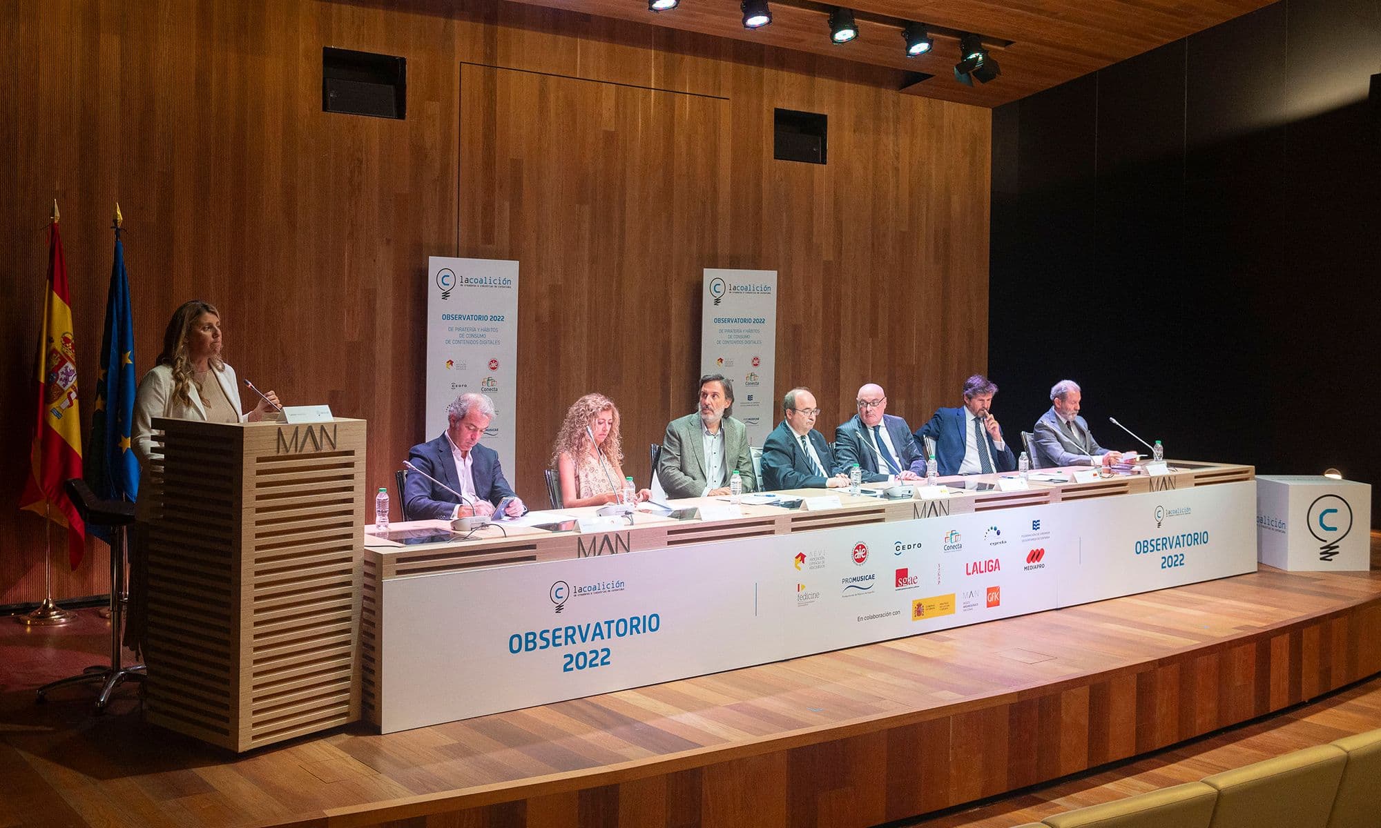 El Ministro de Cultura y Deporte, Miquel Iceta, estuvo presente en la presentación del Observatorio 2022 de la piratería y hábitos de consumo de contenidos digitales