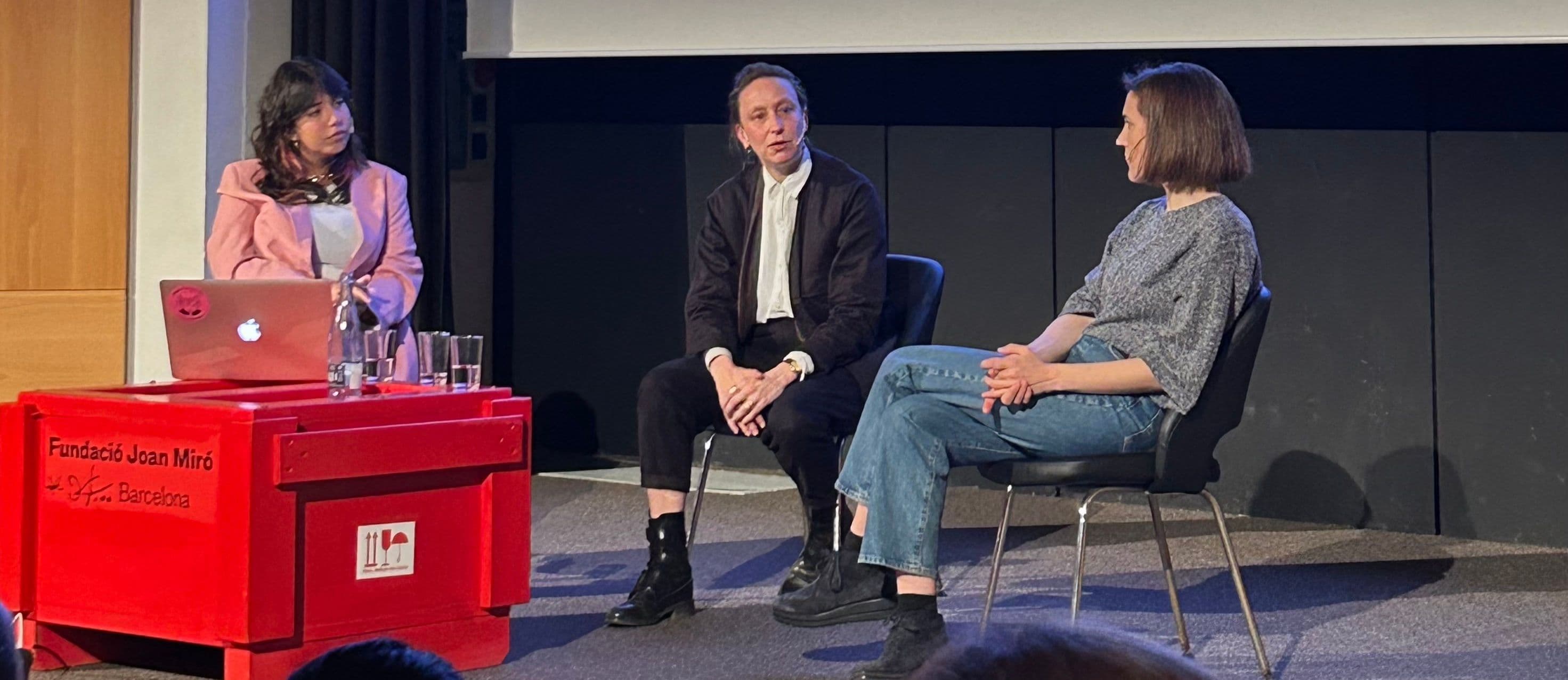 Céline Sciamma y Carla Simón durante su charla en la Fundació Joan Miró