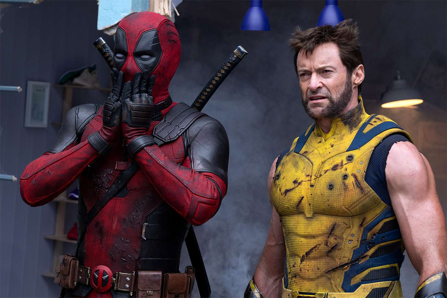 Fotograma de 'Deadpool y Lobezno' con Ryan Reynolds y Hugh Jackman