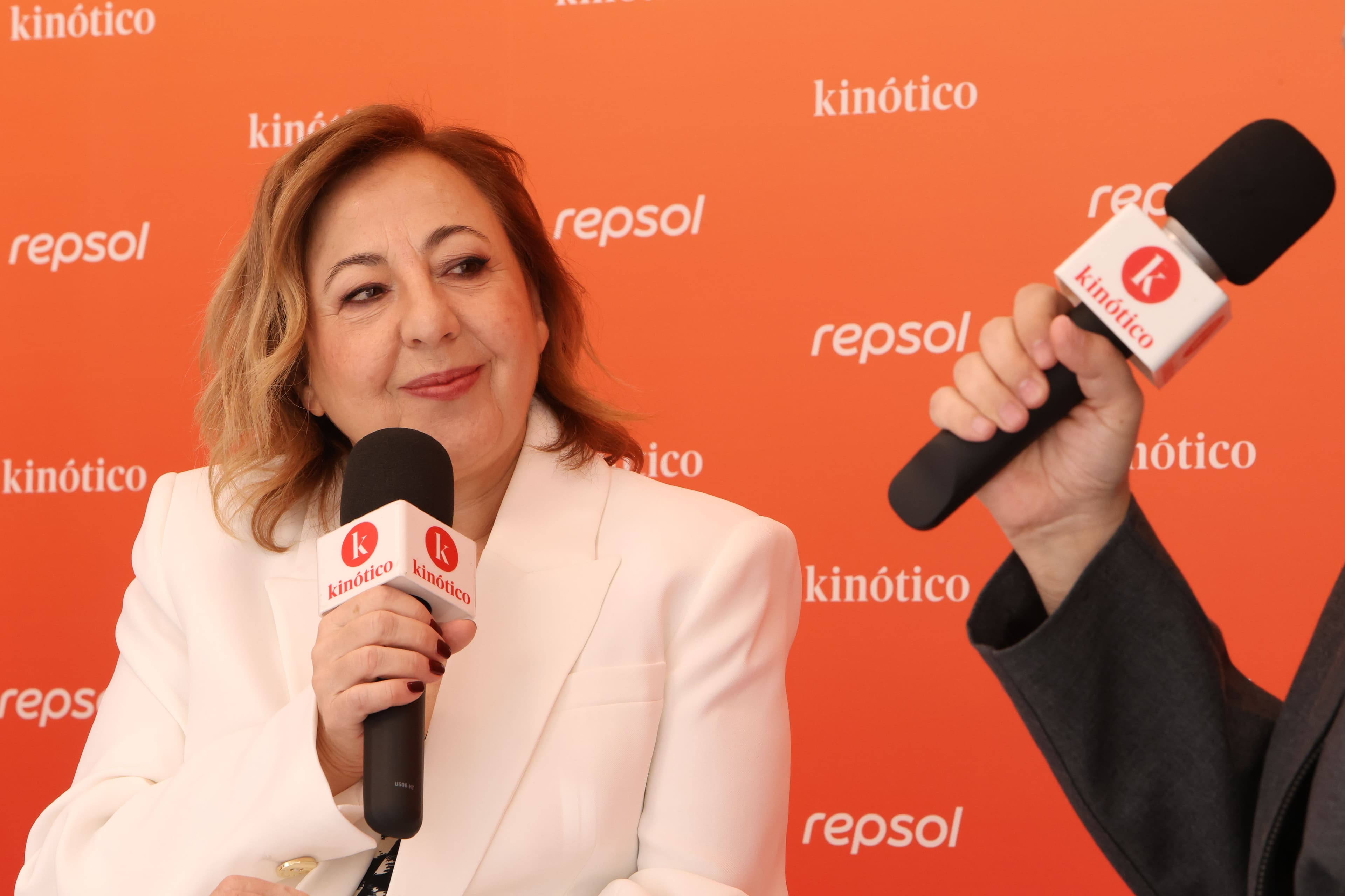 La actriz Carmen Machi en el set de Kinótico del Festival de Málaga, en marzo de 2026