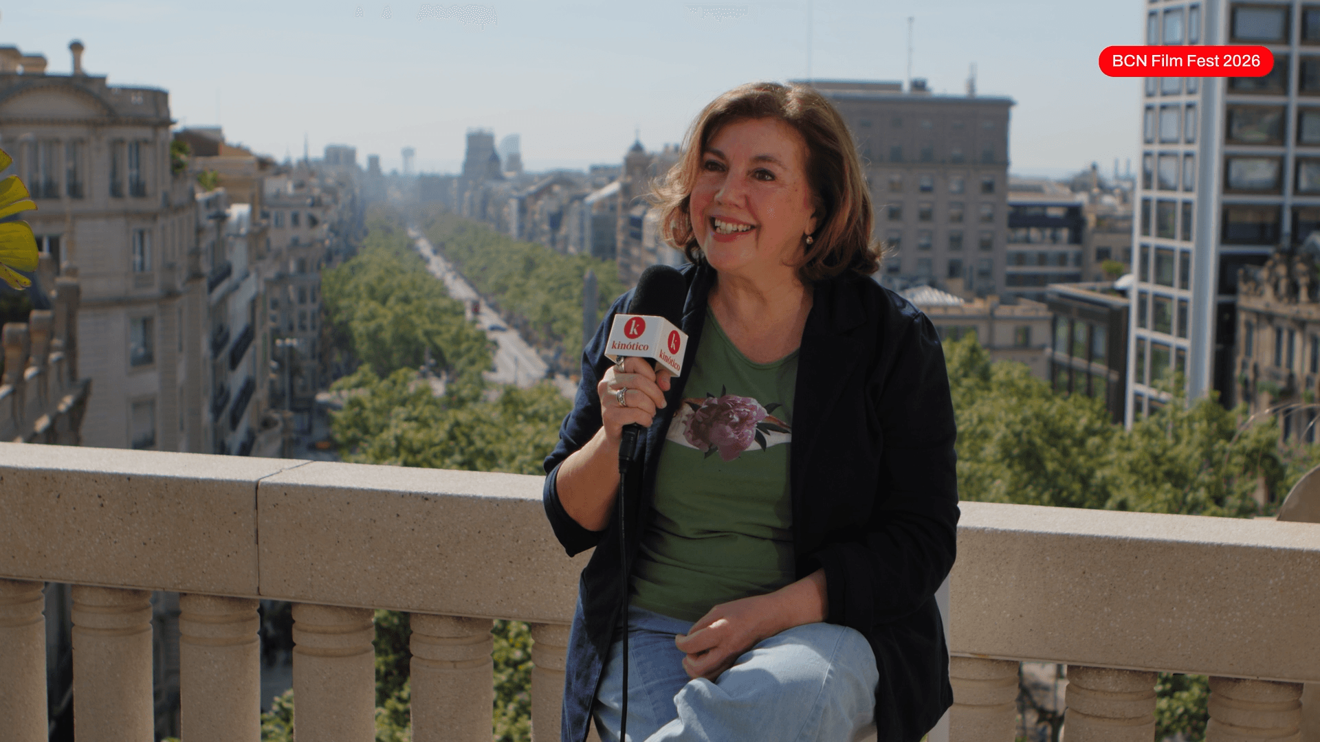 Conxita Casanovas, directora del BCN Film Fest, en la terraza de la Casa Fuster en la edición de 2026