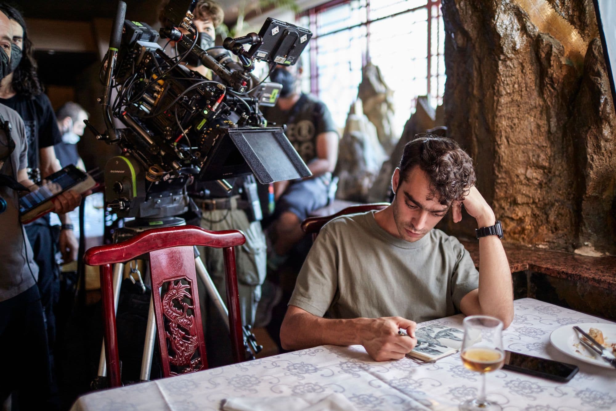 El actor Nacho Sánchez, durante el rodaje de la película 'Mantícora' de Carlos Vermut