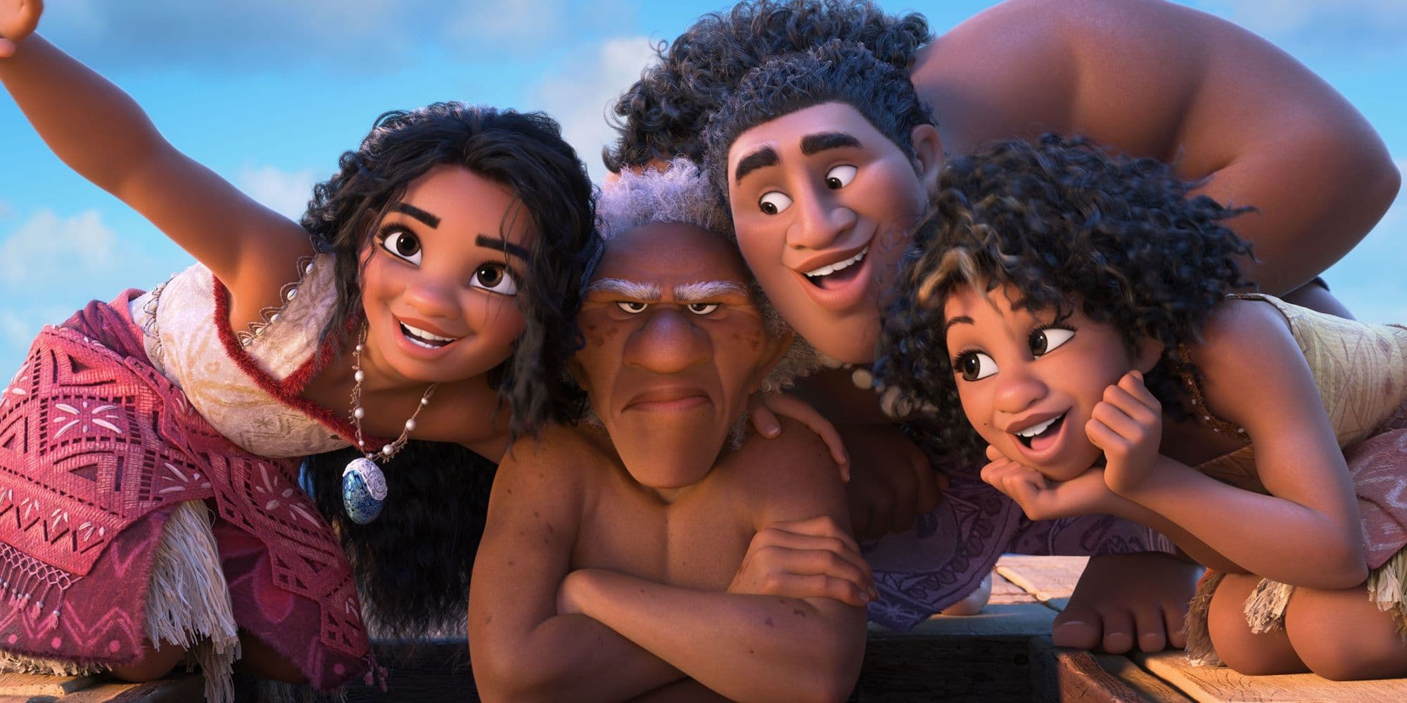 Fotograma promocional de 'Vaiana 2', con el cuarteto protagonista en primer plano