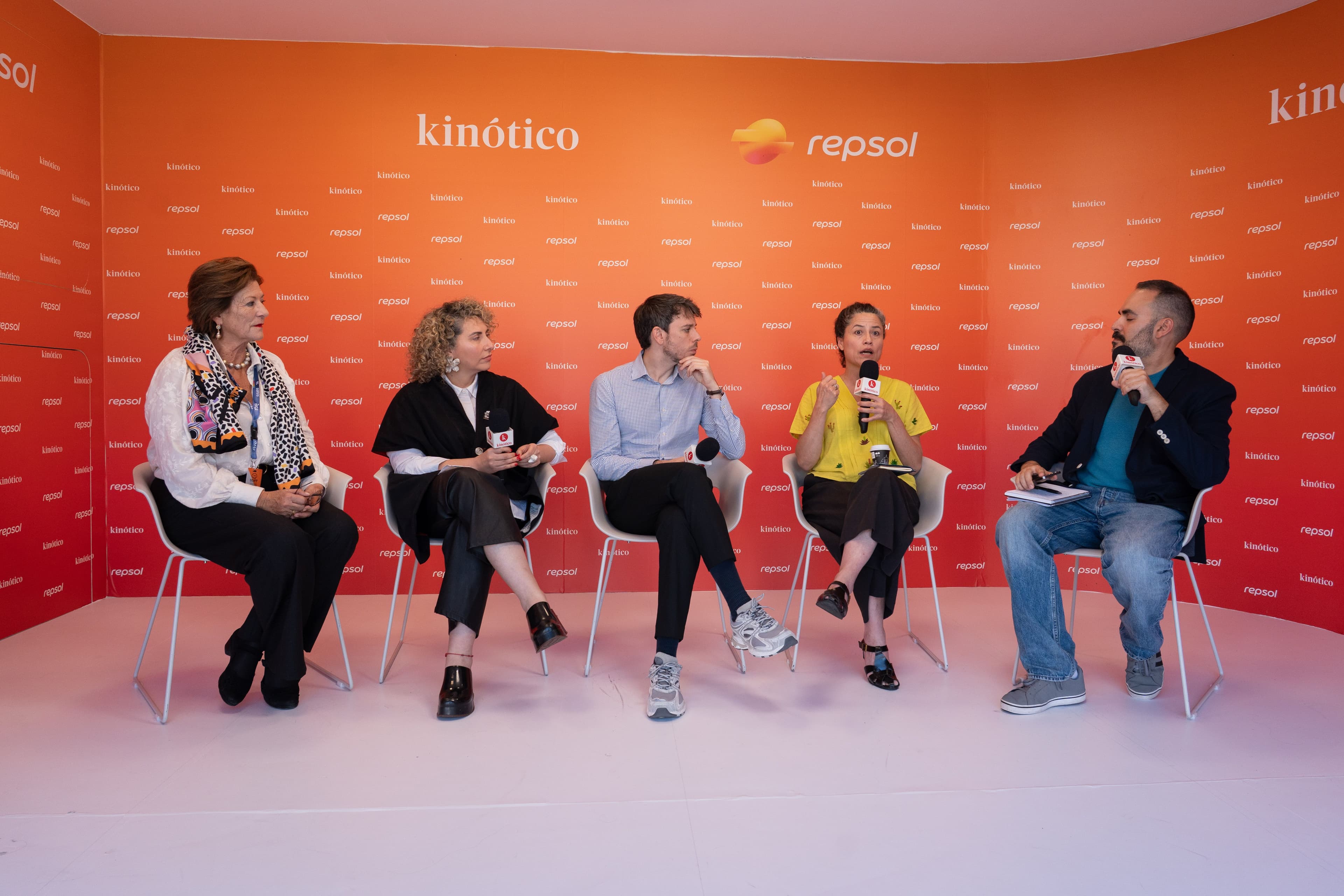 Claudia Triana, Gabriela Sandoval, Fernando Bigeriego y Yunuen Cuenca en la mesa redonda sobre ayudas al cine Iberoamericano
