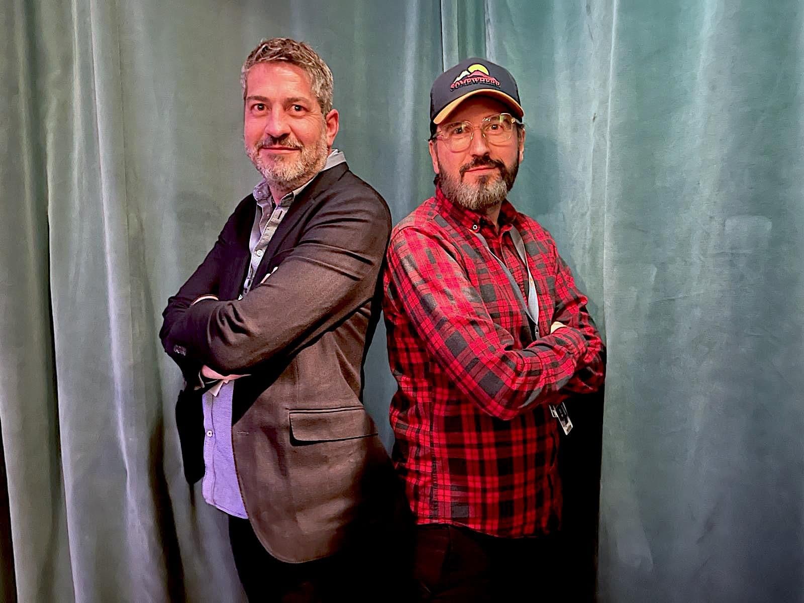 Miguel Molina y Adán Aliaga, productores y cofundadores de Jaibo Films, en la Berlinale 2024