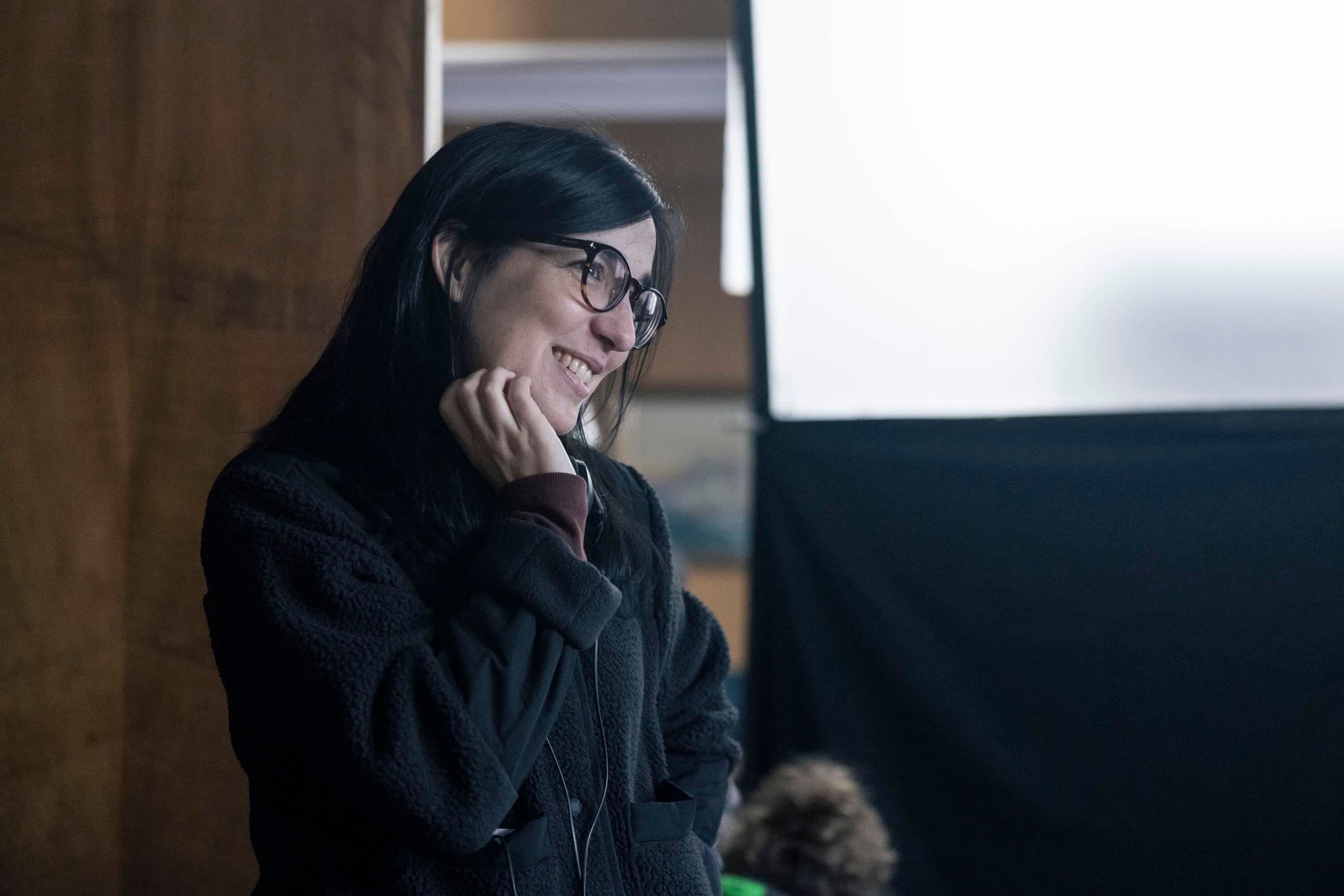 Imagen de Alauda Ruiz de Azúa, en el rodaje de 'Los domingos'