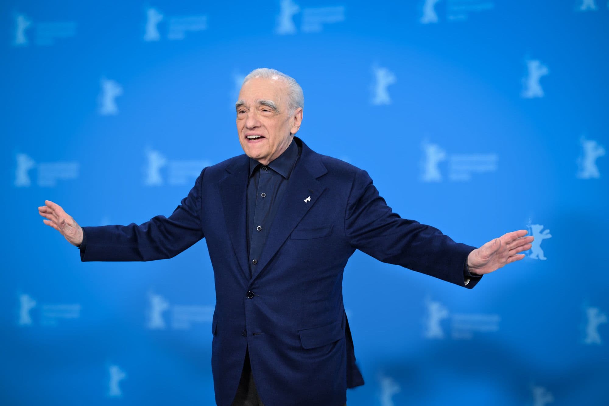 Martin Scorsese en el photocall de la Berlinale 2024, horas antes de recibir el Oso de Oro honorífico