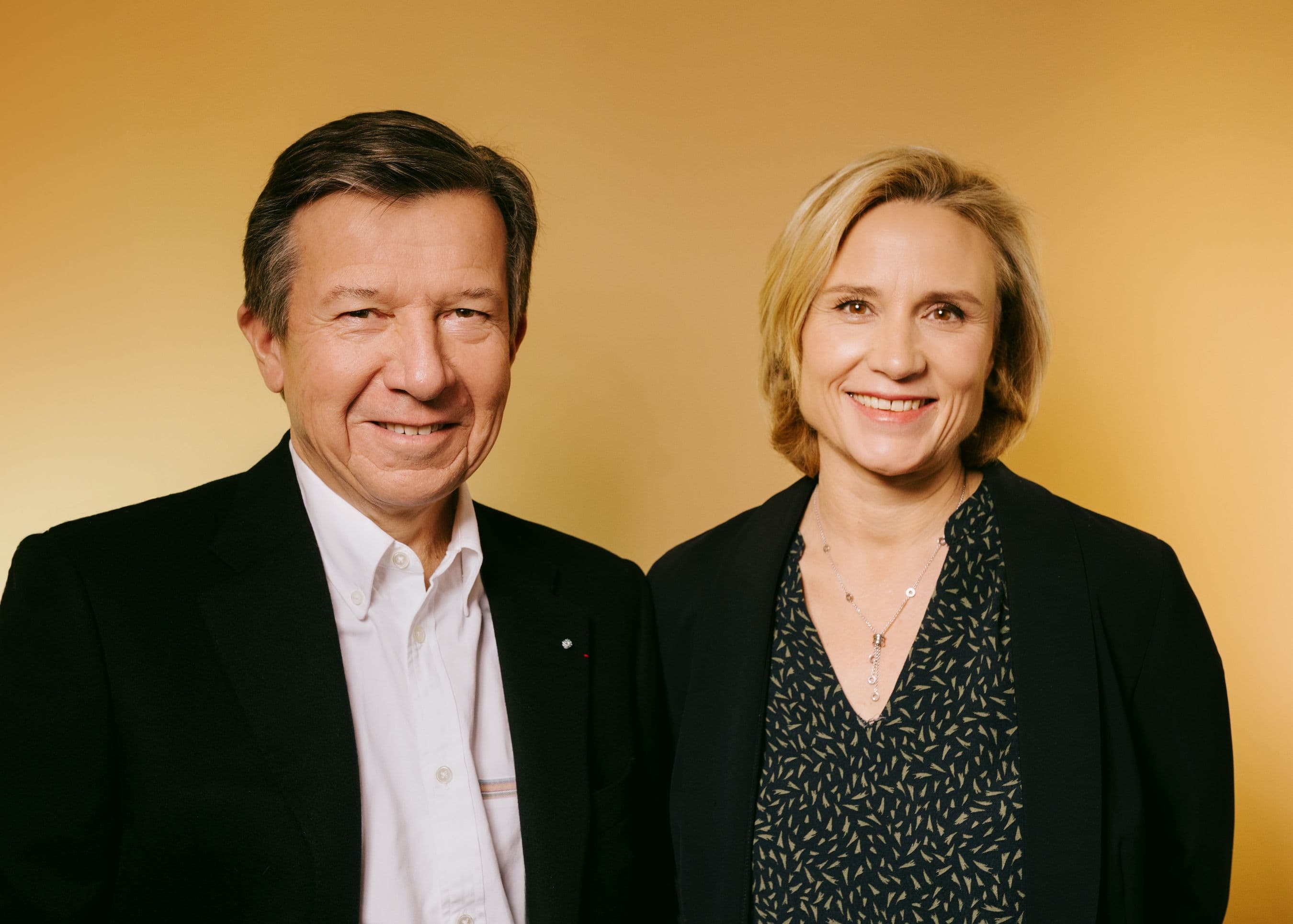 Gilles Pélisson y Daniela Elstner, presidente y directora general de Unifrance