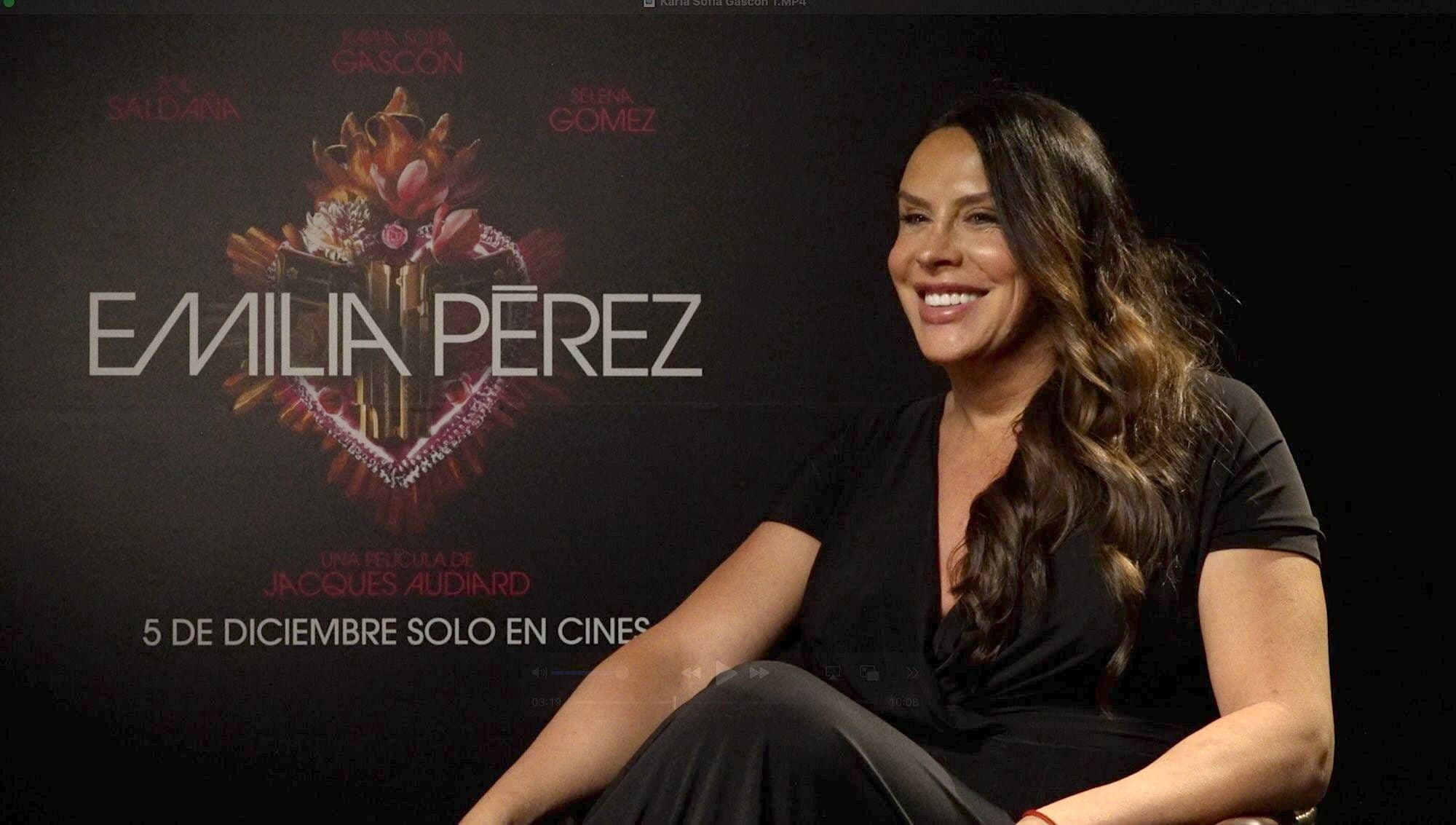 Karla Sofía, durante su entrevista con Kinótico en Madrid para promocionar 'Emilia Pérez'