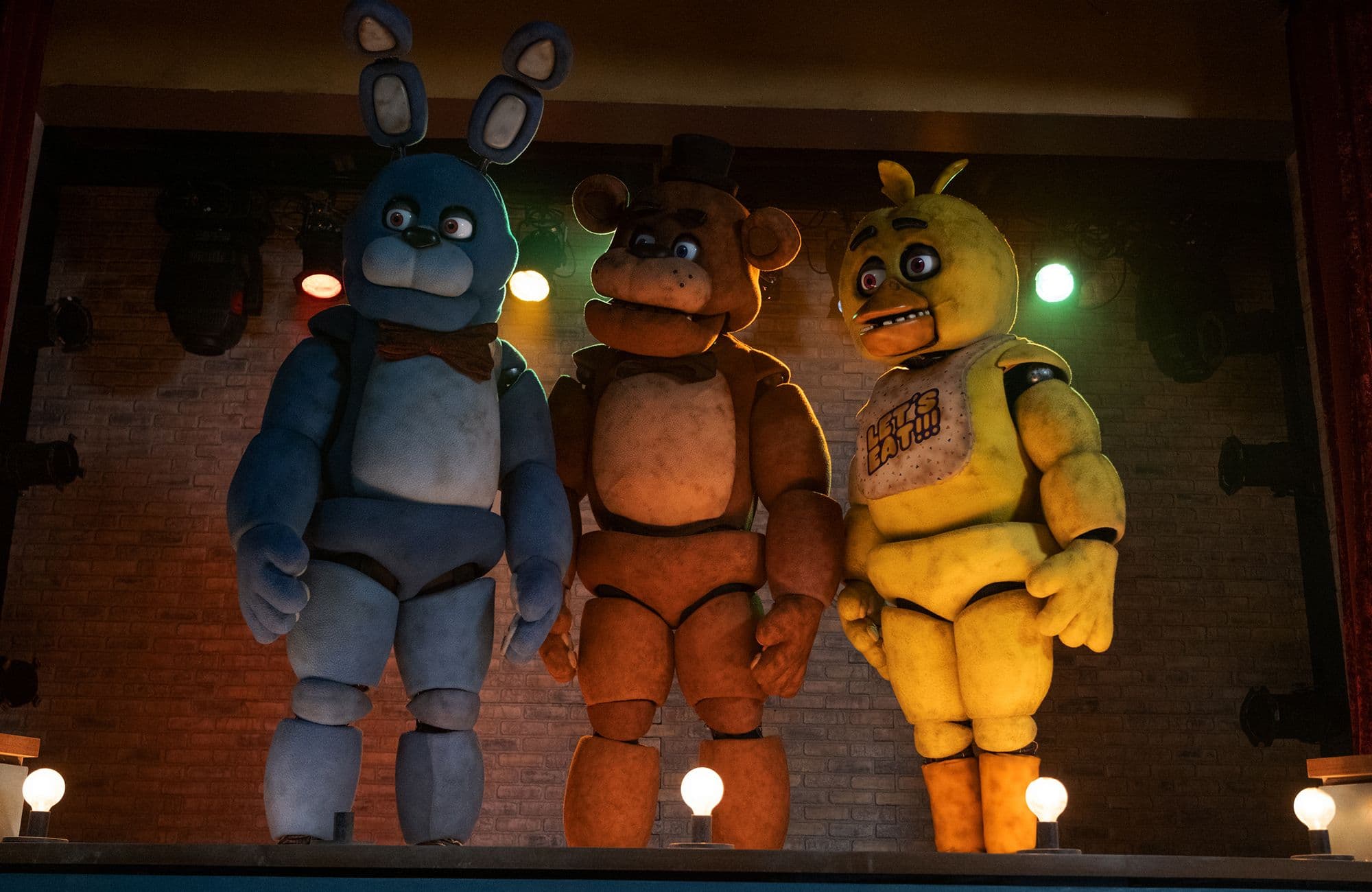 Imagen de la película de terror 'Five Nights at Freddy's', donde los animatrónicos tienen malas intenciones