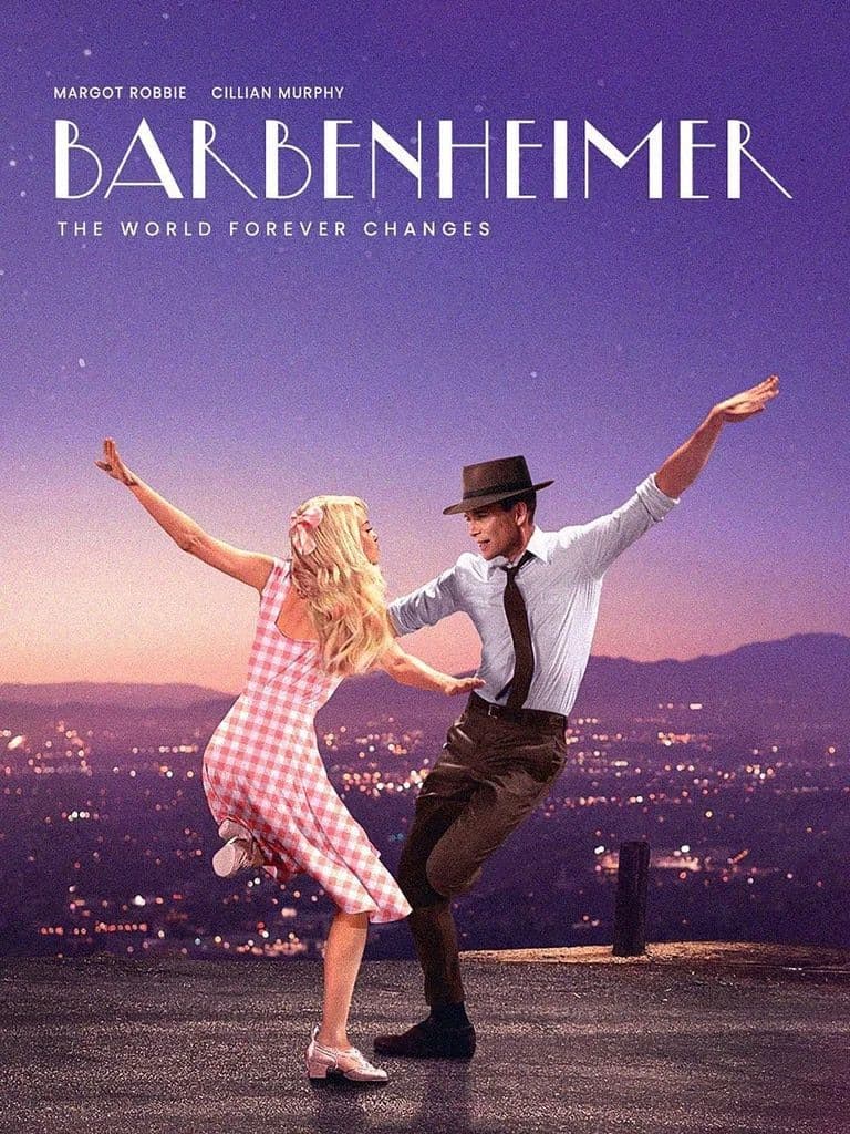 Fan poster del fenómeno cinematográfico surgido por el estreno de 'Barbie' y 'Oppenheimer'